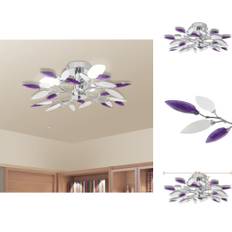 Loftlamper - Living loftslampe akrylkrystal 3 E14-pærer hvid og lilla