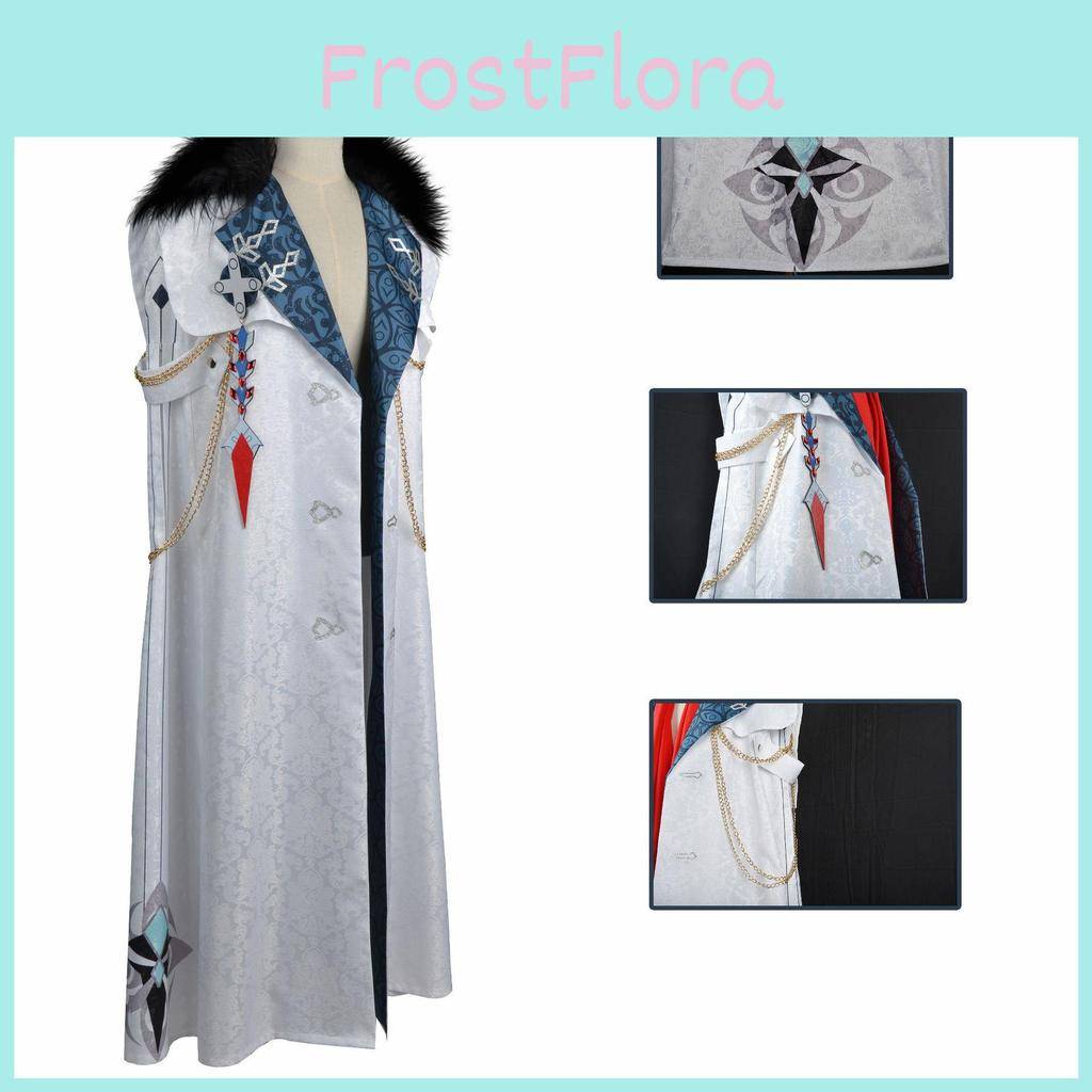 Autentisk Original Trial Impact Tartaglia Kappa Cosplay Kostym cm gray