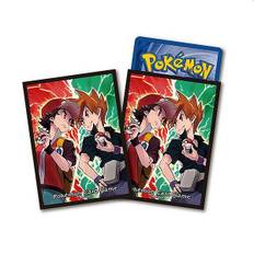 Pokemon - Red & Green - Deck Protector - 64 lommer - Pokemon Deck Shield Sleeves