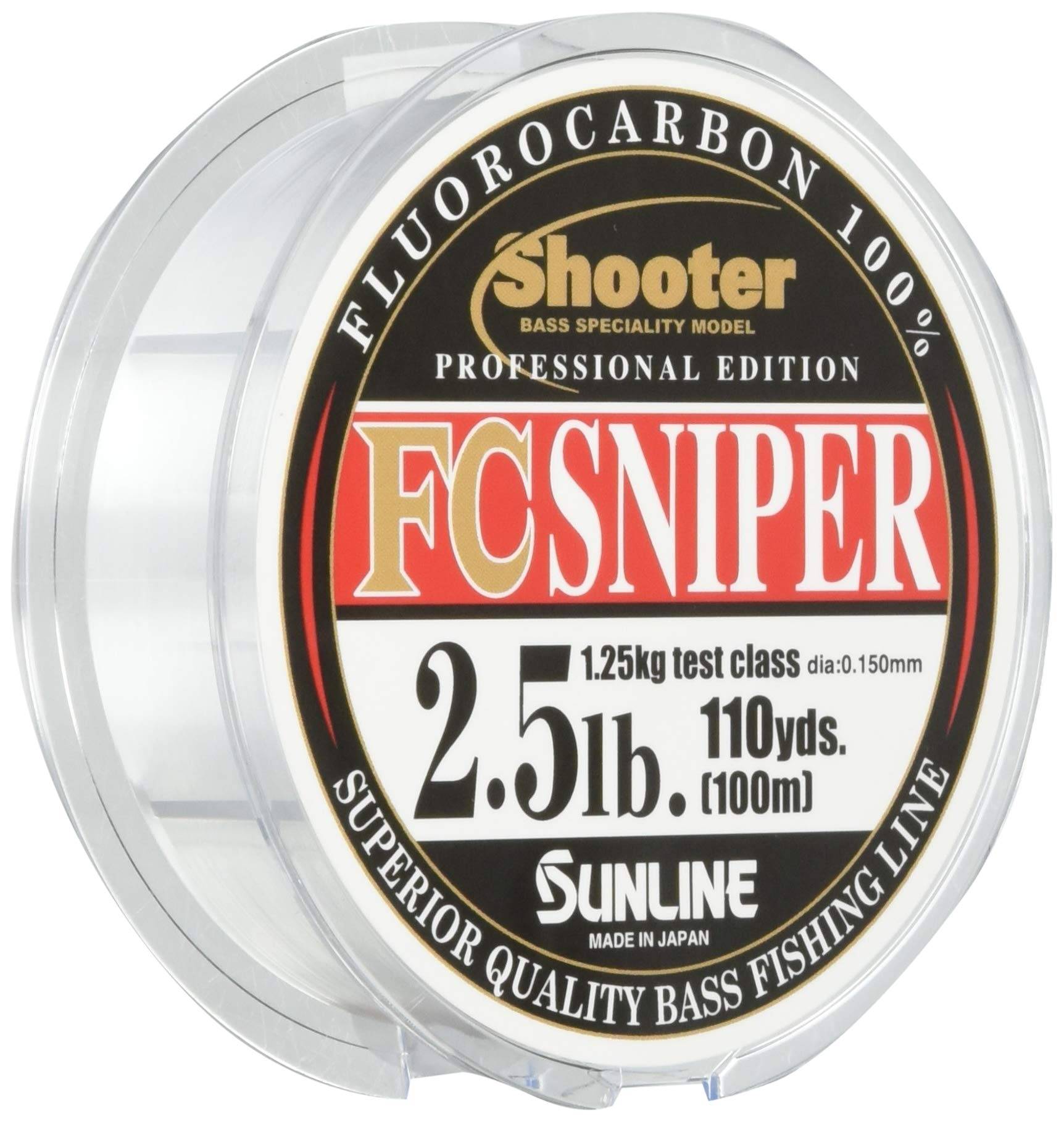 SUNLINE Shooter Sniper Fluorkarbon Naturligt Klar Lina, 100m, 2lb,