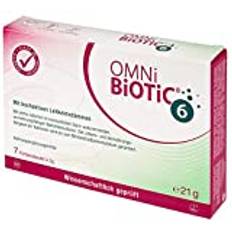 OMNi BiOTiC 6 | Sachet | 7 Portionen (21g) | 6 Bakterienstämme | 6 Mrd. Keime pro Tagesdosis | Pulver | Mit Inulin | Vegan | Glutenfrei | Lactosefrei | Zur täglichen Anwendung