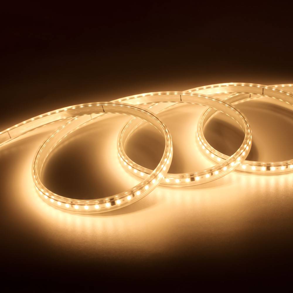 5m 12W/m LED strip HiCRI X2 RA98 - 230V, IP67, 1000lm/m, Kan klippes for hver 10cm, op til 100m - Forpakning : 25m pose, Kulør : Varm