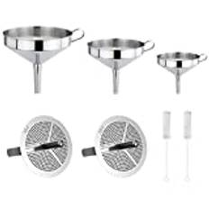 1 Set 304 Rostfri Tratt Kökssil Tratt Matfiltersil Mini Trattar Trattfilter Filter Med Liten Mun Minikökstratt Köksredskap Kökstratt Tillbehör Rostfritt Stål Filtrera Plast