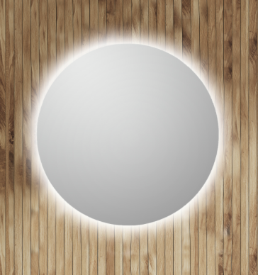 Rundt spejl med LED backlight og & integreret Anti-damp Ø110 cm