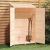 Tidyard Utrustningsskjul Verktygshus, trädgårdsskåp, verktygsskåp, trädgårdsskjul, redskapshus, utomhusskåp, trädgårdslåda 102 x 52 x 174,5 cm, massivt trä gran