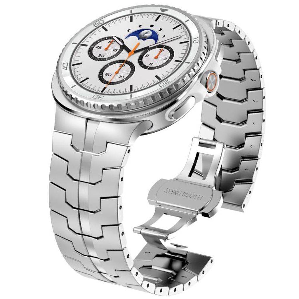 Samsung Galaxy Watch8/Watch8 Classic Urrem Rustfrit Stål – Sølv