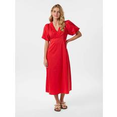 Neo Noir Illana Poplin Dress Dam Maxiklänningar Stl. 34 - Från Magasin - Red (34)