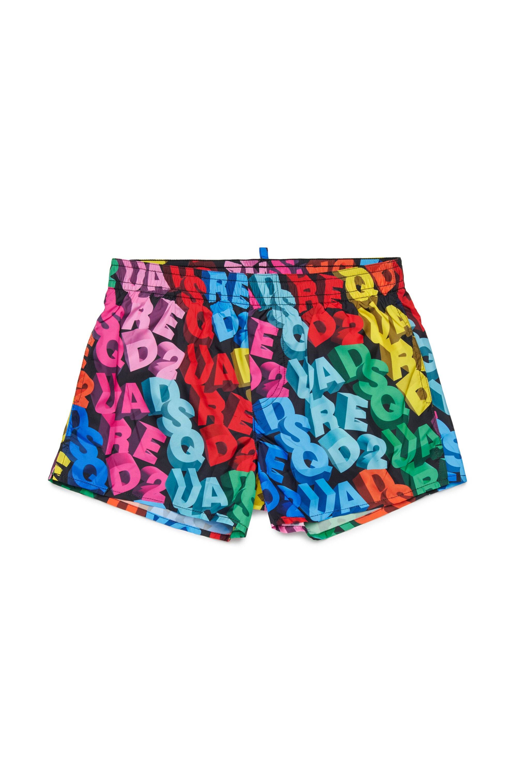 Dsquared2 for Kids - Costume boxer con logo - Verde