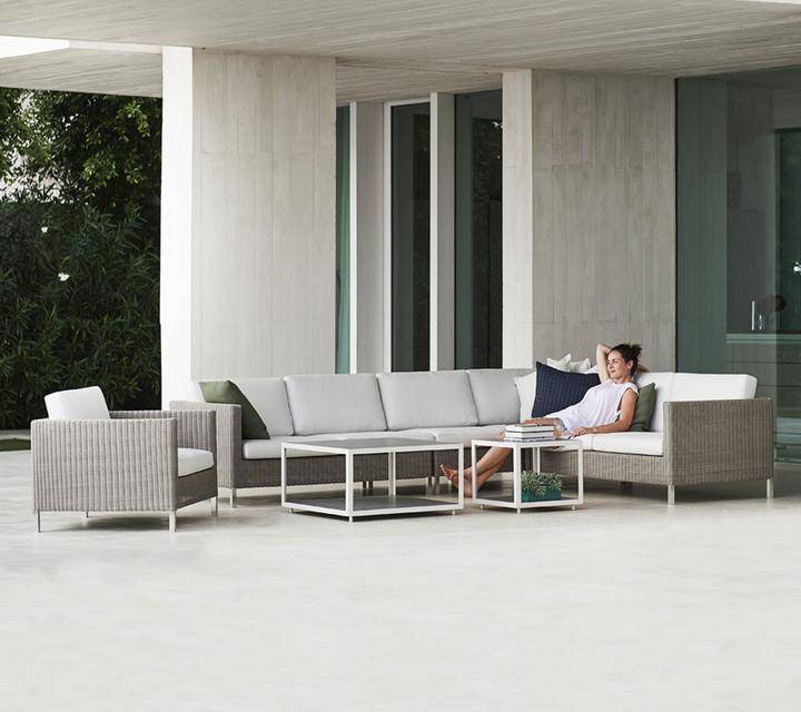 Connect loungeserie - Hjørne modul / White - Cane-line Natté (QDF)