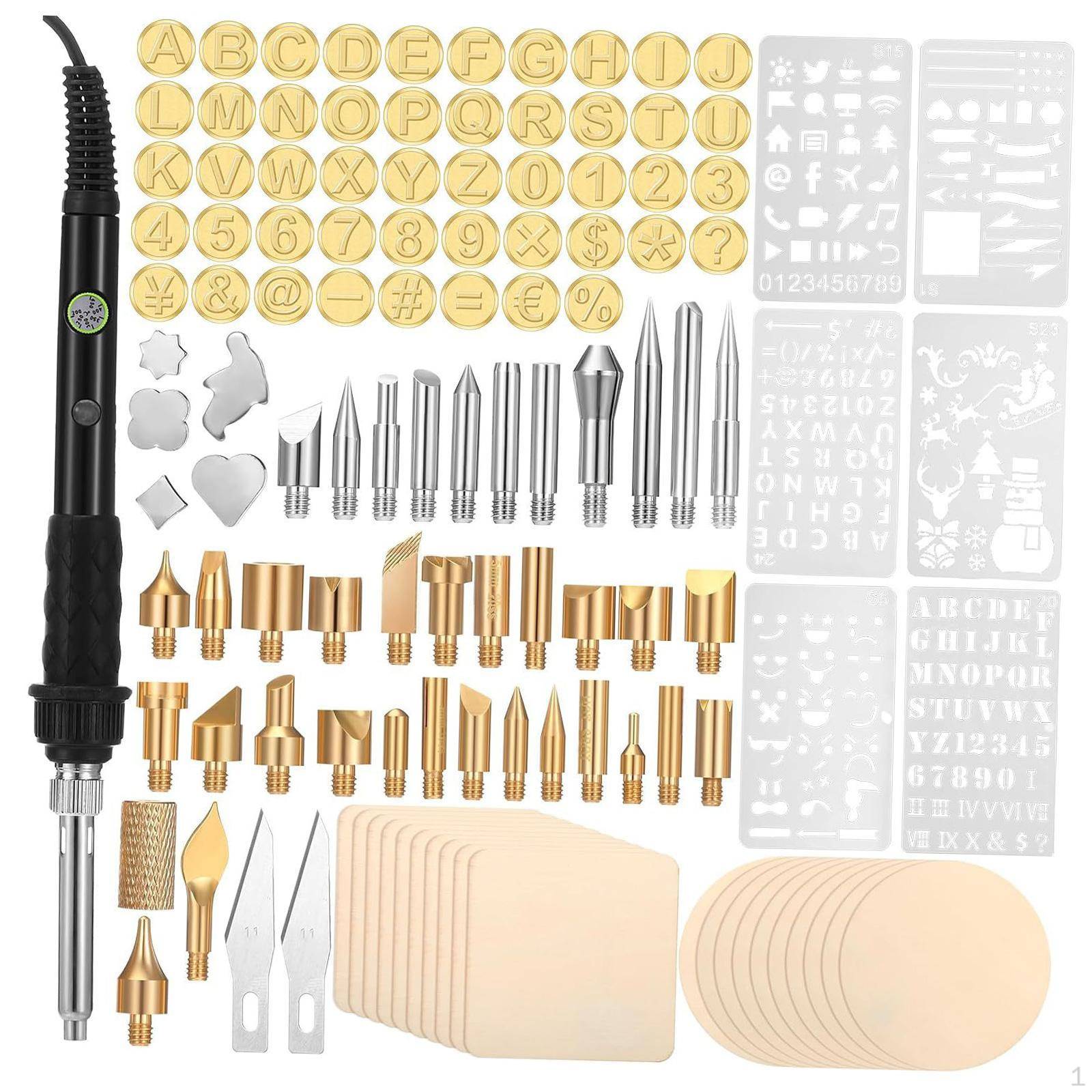 Brännskärningsverktyg Set för Nybörjare Läder DIY beige