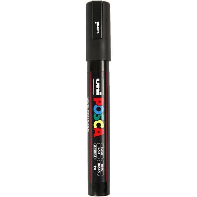 Posca - Svart penna PC-5M