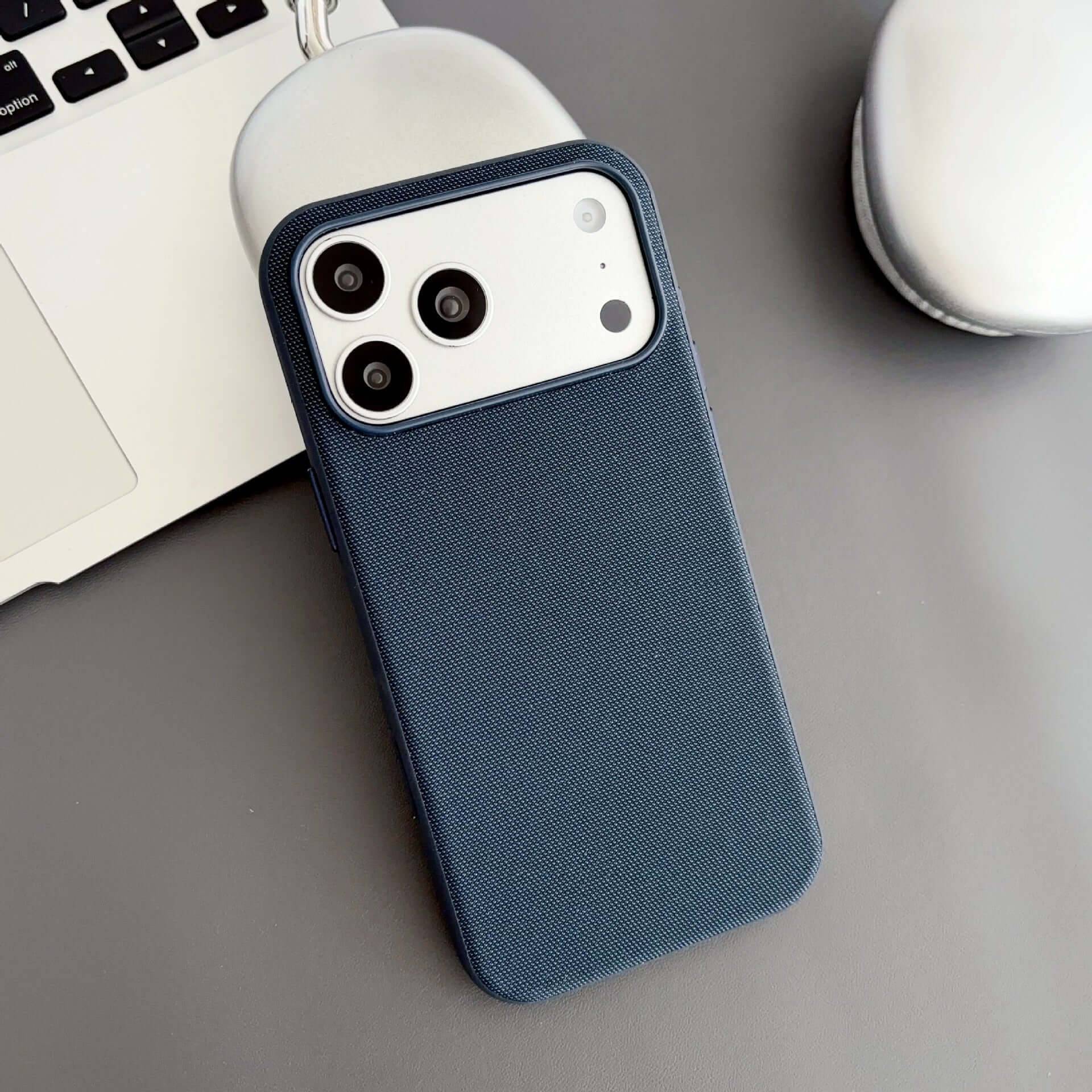 Tech Fabric Magnetic MagSafe Case Compatible iPhone - Dark Blue / IPhone15Promax