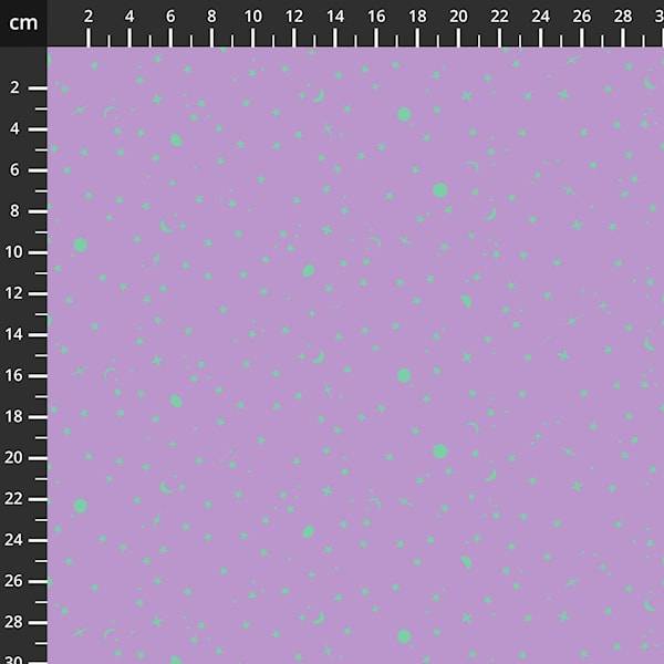 Tula Pink – True Colors Spring 2025, “SPACE SPRINKLES/FROZEN BERRY".