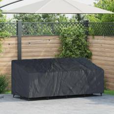 Utomhusmöbelöverdrag Svart 220 x 100 x 89 cm 420D oxford tyg