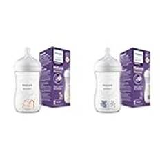 Philips Avent Babyflasche Natural Response & Avent Babyflasche Natural Response – Babyflasche, 260 ml, BPA-frei, für Babys ab 1 Monat, Koalamotiv (Modell SCY903/67)