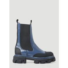 GANNI Mid Calf Chelsea Boots - Frau Stiefel Blue Eu - 37
