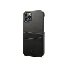 iPhone 15 Pro Max - NX Design™ Læder Cover M. Kortholder - Sort