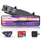 Dashcam Drive Recorder Spegel Typ 4K 11 Tum Höger Kamera 4K GPS Installerad 170° Vidvinkel Drive Recorder Främre Och Bakre Kameror Dashkamera (Size : V69Plus)