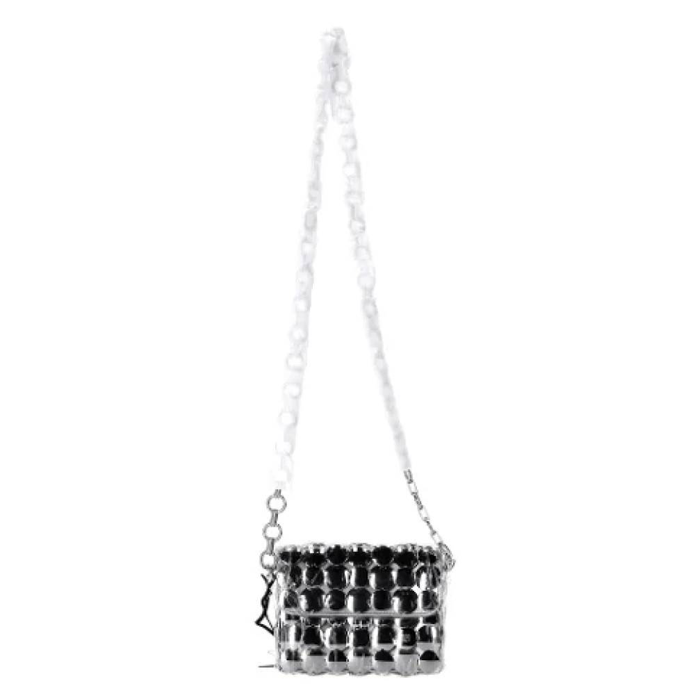 Rabanne Metal Skuldertaske - Tasker - Dame - Grå - ONE SIZE - Uld