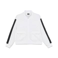 Emporio Armani Ea7, Jacka, Dam, L, Vit Zip Tröja med Fickor