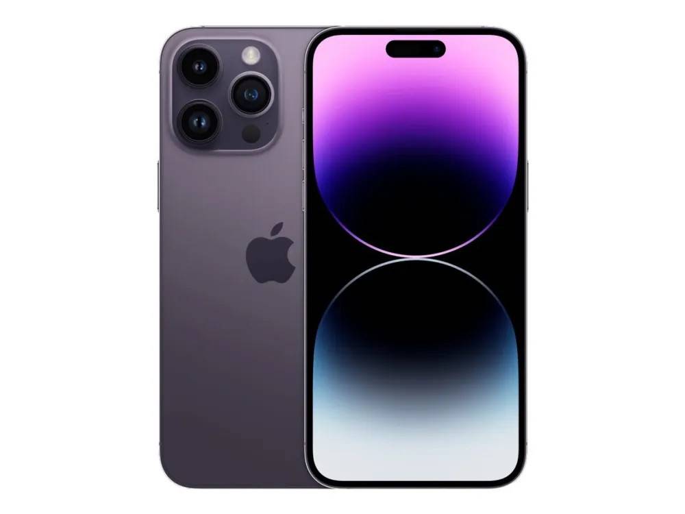 Apple iPhone 14 Pro Max - 5G smartphone - dual-SIM / Internminne 256 GB - OLED-skärm - 6.7 - 2796 x 1290 pixels (120 Hz) - 3 st. bakre kameror 48 MP