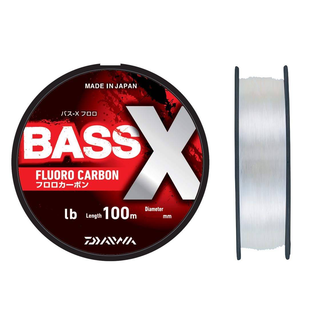 Daiwa BASS-X Fluorocarbonlina, 100m, 10lb., Naturlig
