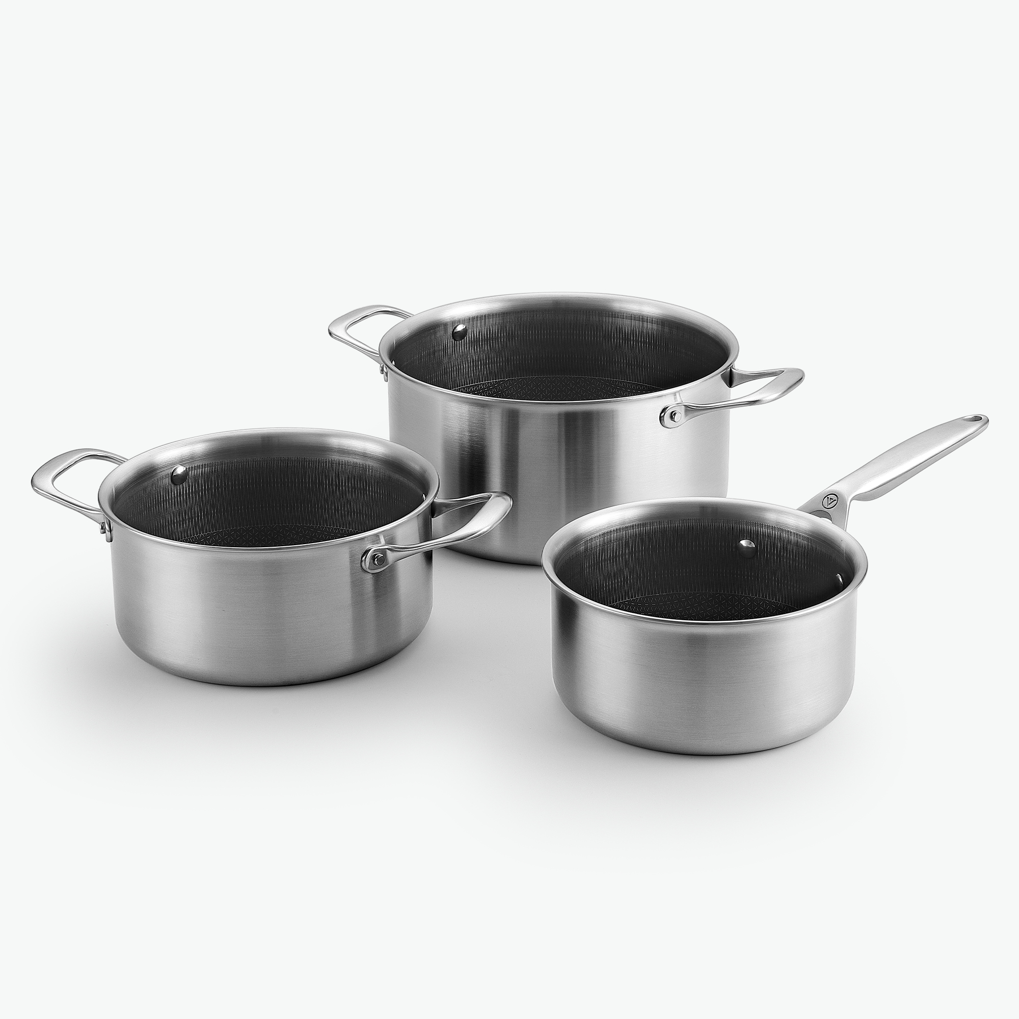 Viretta 3-Ply pande & gryde sæt - Hybrid Gryde Trio Sæt - 3 dele / Uden