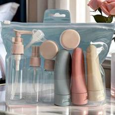 11pcs Travel Bottle Set, TSA Approved, Plastic Containers, Leak-Proof, Unscented, Ideal For Shampoo, Conditioner, Moisturizer, Body Wash, Essential Tr - Multicolor