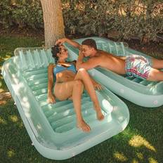 YATOUT Joy Kæmpe Oppustelig Flydende Lounger til Pool, Solseng, Oppustelig Solmadras, Kan Bruges Udendørs, i Haven, i Baghaven