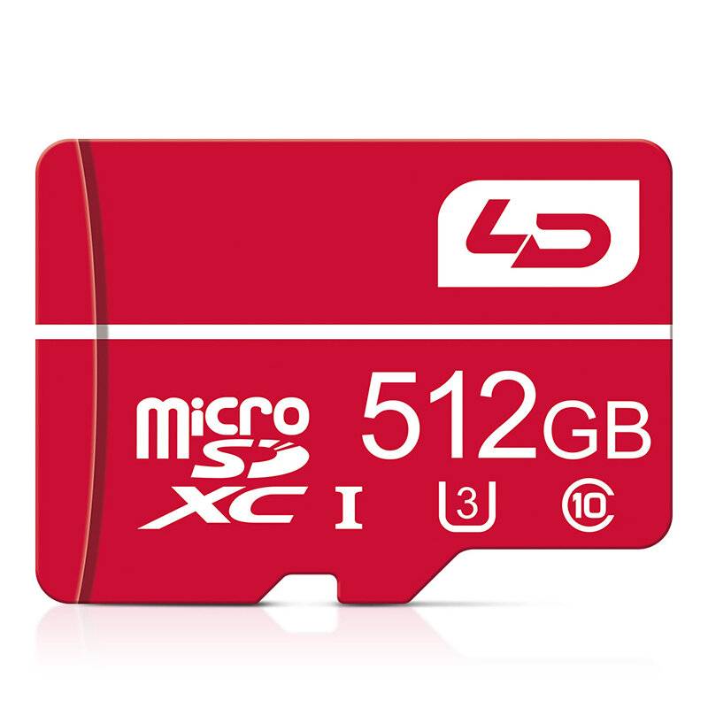 LD 512G Klass 10 Hög hastighet TF-minneskort Micro SD-kort Flashkort Smartkort för telefonkamera Körinspelare