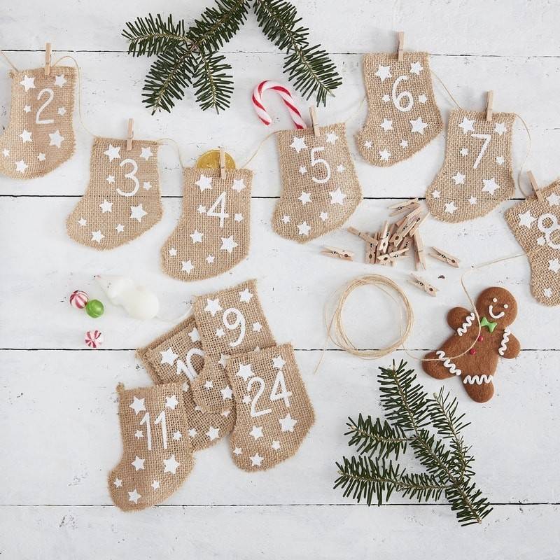 DIY Jute Julekalender