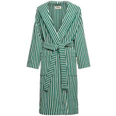 Teal Green Striped Bathrobe