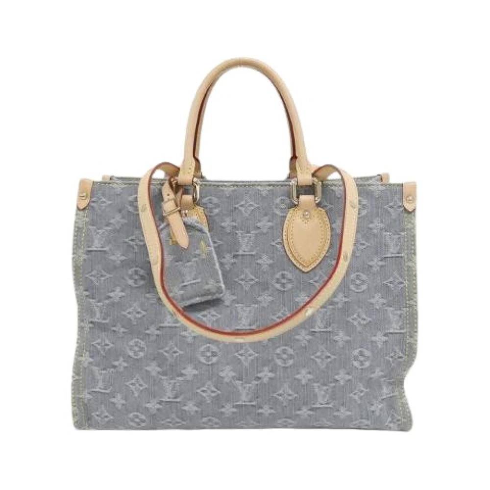 Louis Vuitton Vintage Pre-owned Monogram Denim Tote Bag - Vintage - Dame - Grå - ONE SIZE - Denim