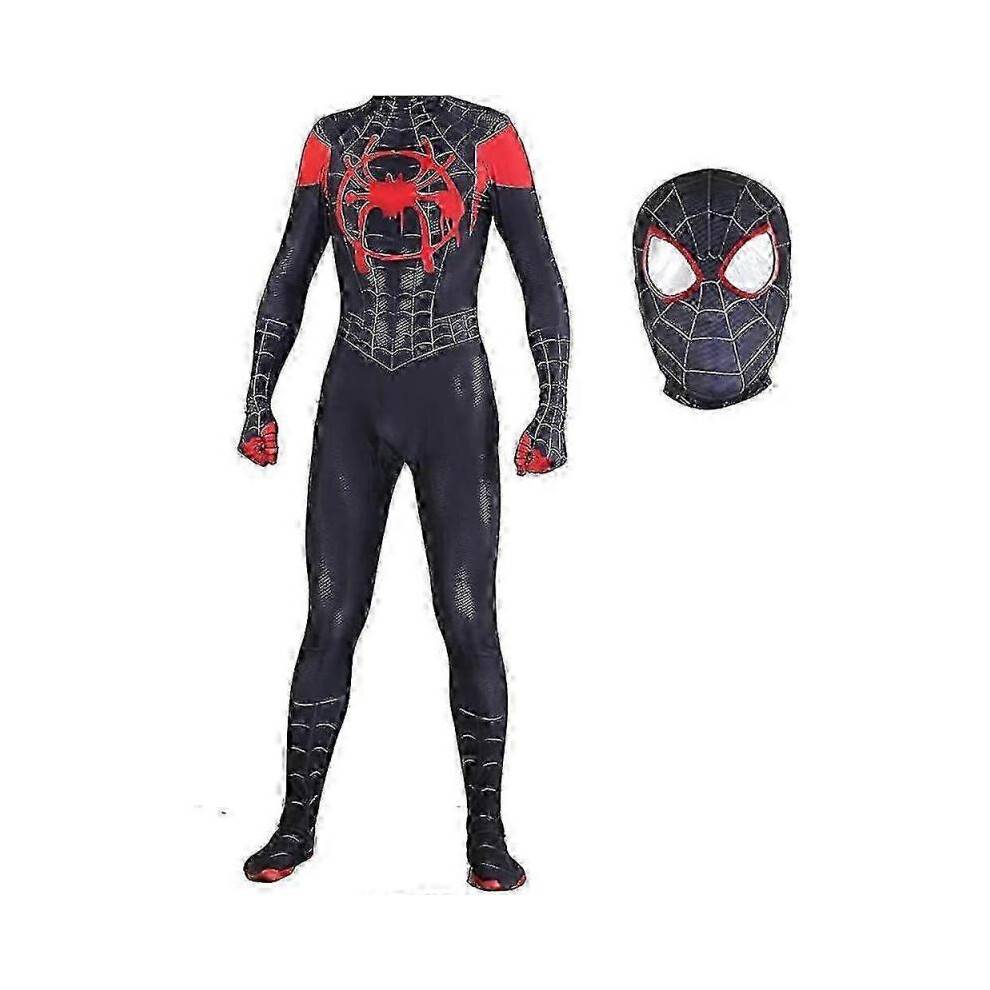(170) Miles Spider-man Cosplay Costume Party Jumpsuit Fitted Adults Clothes Spiderman Costumes