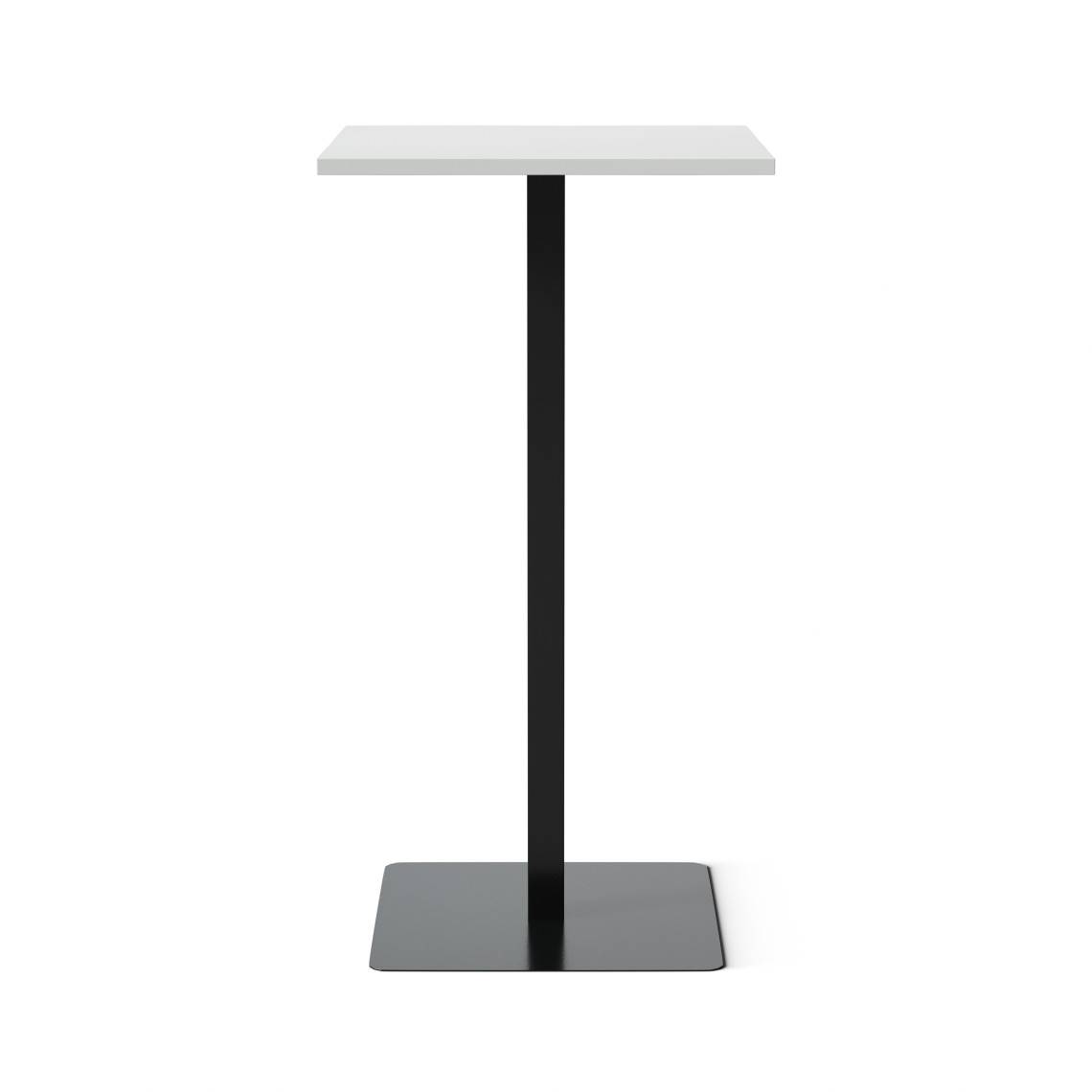 Ståbord Kvadrat, Størrelse 60x60 cm, Bordplade Lysegrå, Stativ Sort.