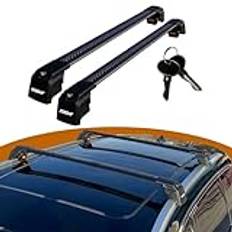 Cross Auto Accessories-Takräcken Med İnfällda Takhållare För Opel Zafira Tourer C Mpv 2011-2019 ; Aluminium, Korsbagagehållare Låsbara Tvärbalkar, Räckhållare 2 Pcs Svart