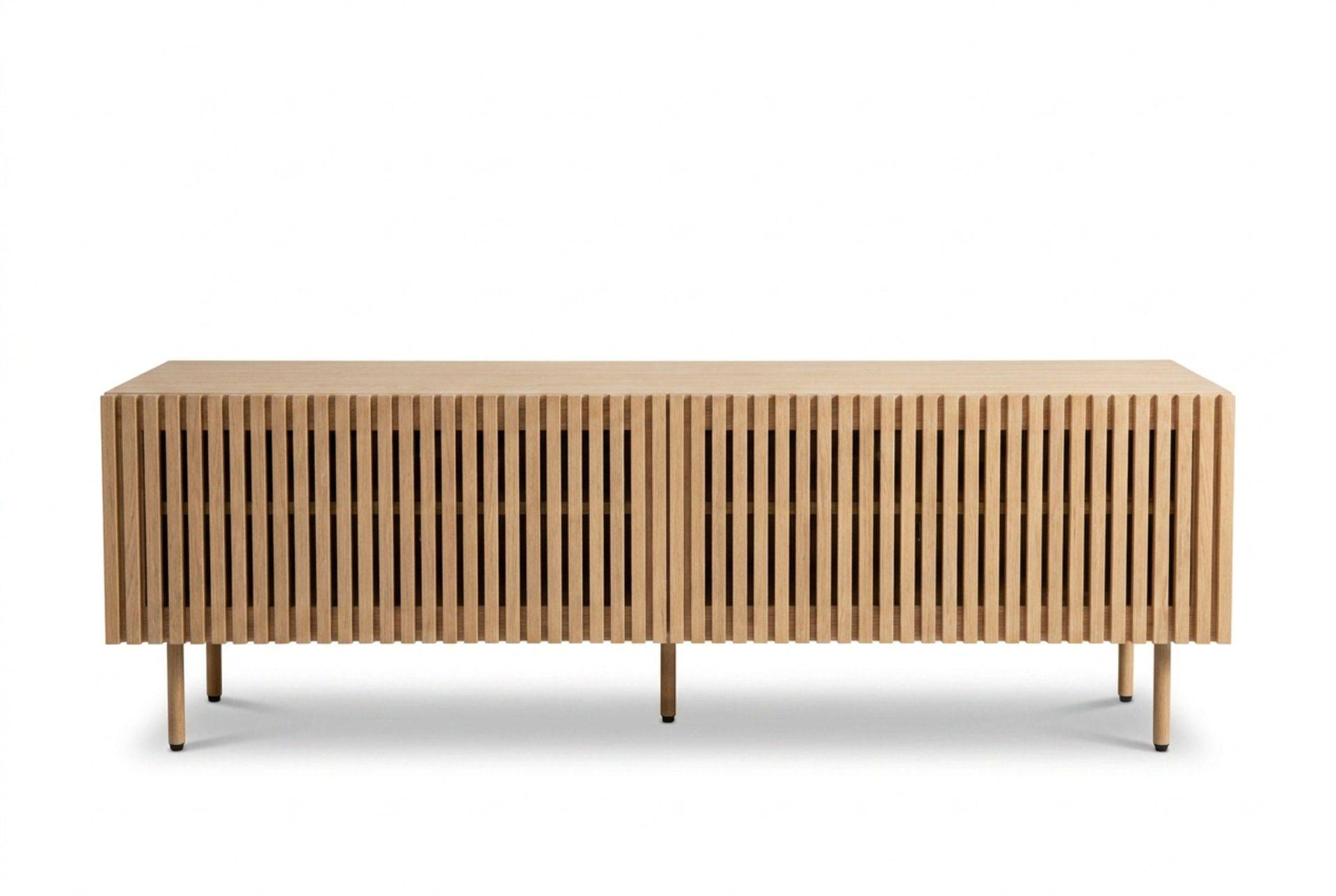 Peyra Ribbad Tv-bänk 160 cm - Natur TV bänk & mediabänk Bark