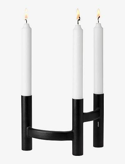 Stelton Ora trearmad ljusstake black - Ljusstakar & Ljushållare - BLACK / black