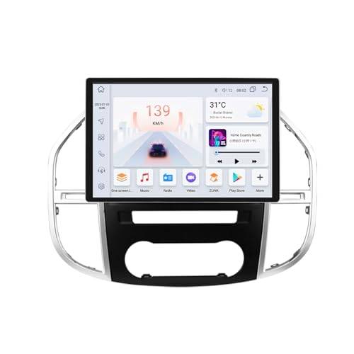 13 tum 2 Din bilradio Android 13 pekskärm bilstereo för Me-rcedes Be-nz Vito W447 2014-2021 med Bluetooth Carplay AHD backup-kamera GPS-navigering rattkontroller (S10-5 8G+