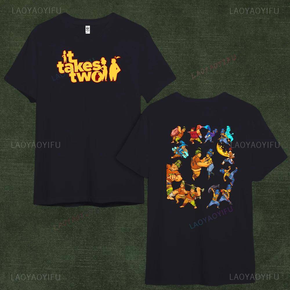 Samarbete Cody och May It Takes Two Spel T-shirt Söt Kvinna Man Par Kläder Streetwear Anime T-shirts Tröjor Herr Grafisk cm