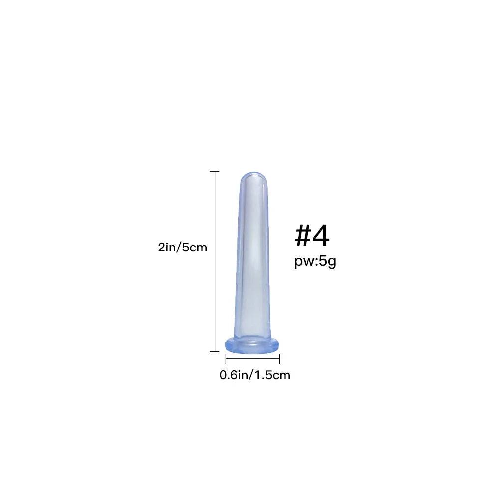 Silicone Vacuum Cupping Massage Jars Anti Cellulite - Blue-4