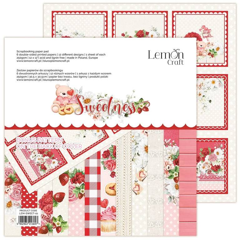 Scrapbookingpapper - 30x30cm - Sweetness