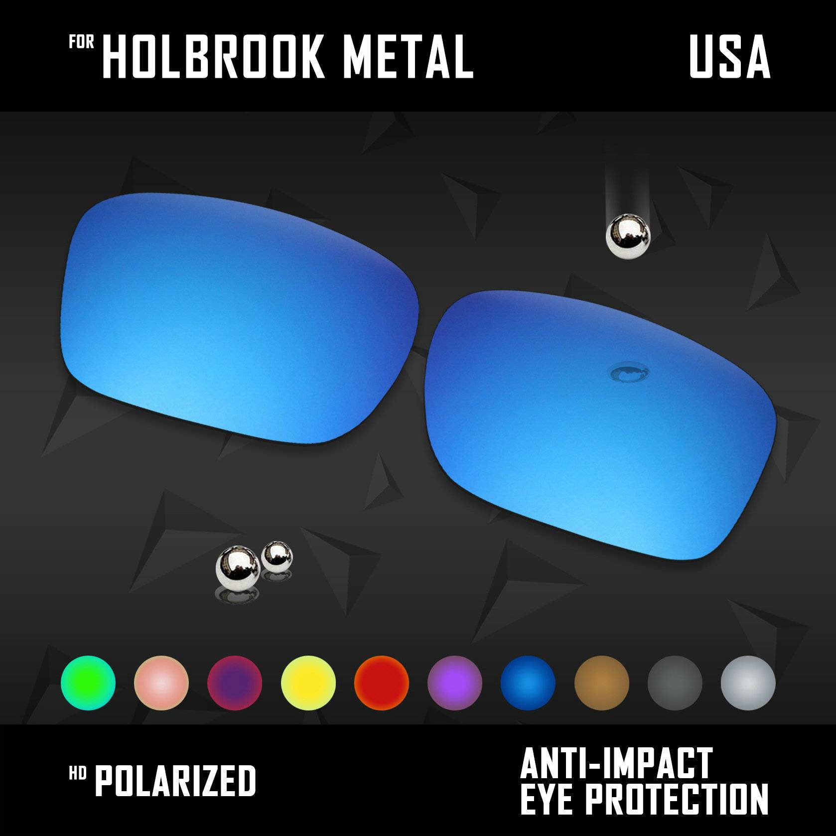 OOWLIT Polarized Lenses Replacements For Oakley Holbrook Metal OO4123 - 55mm Sunglasses - Multi Colors