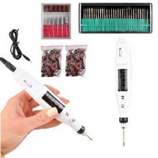 Elektrisk Nagelfil Manikyr Kit med Tillbehör Vit