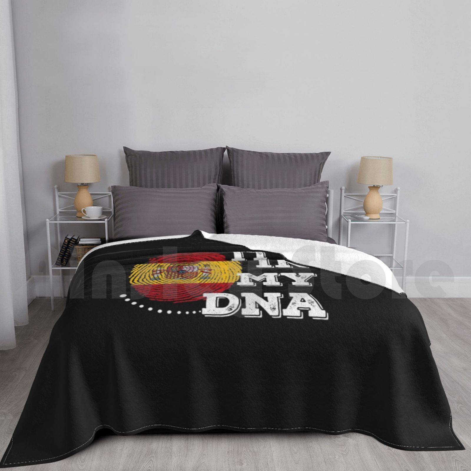 Blanket It's In My Dna Spain , Spain Gift , Spain Womens , Spain Mens , Funny Spain Gifts , Spain , Spain Flag , Spain , Funny