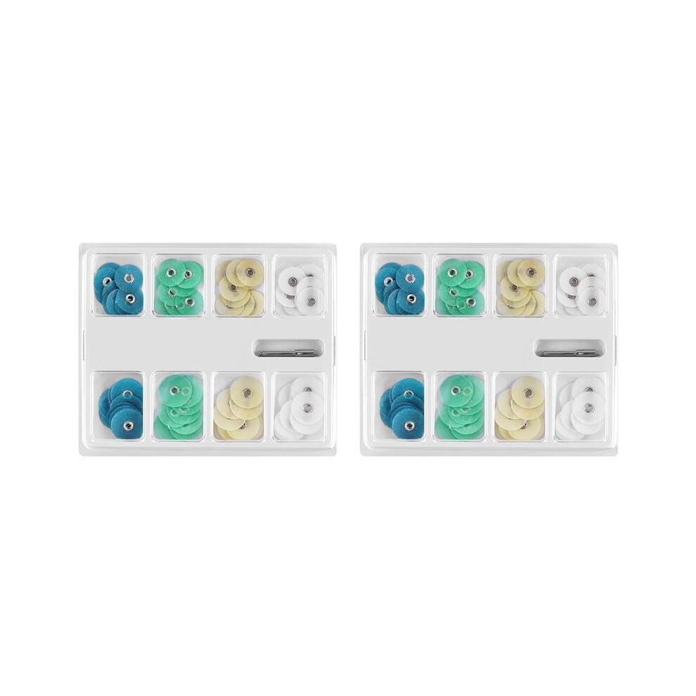 2X Dental Polishing Discs Gross Reduction Contouring Mandrel Stripe Set Dental Materials Teeth Whitening 80Pcs/Box