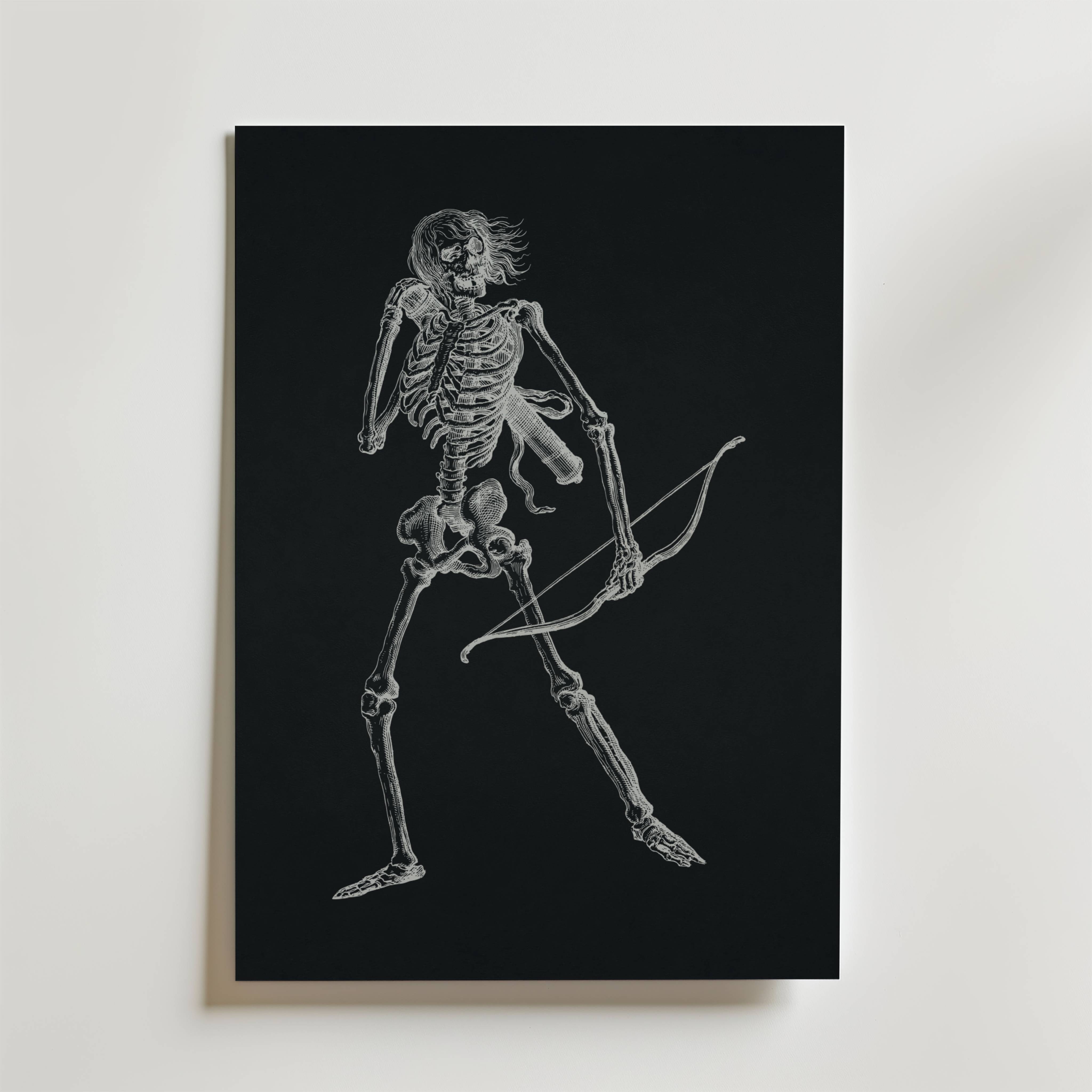 Skeleton Archer Poster - Fine Art Poster 13x18 cm