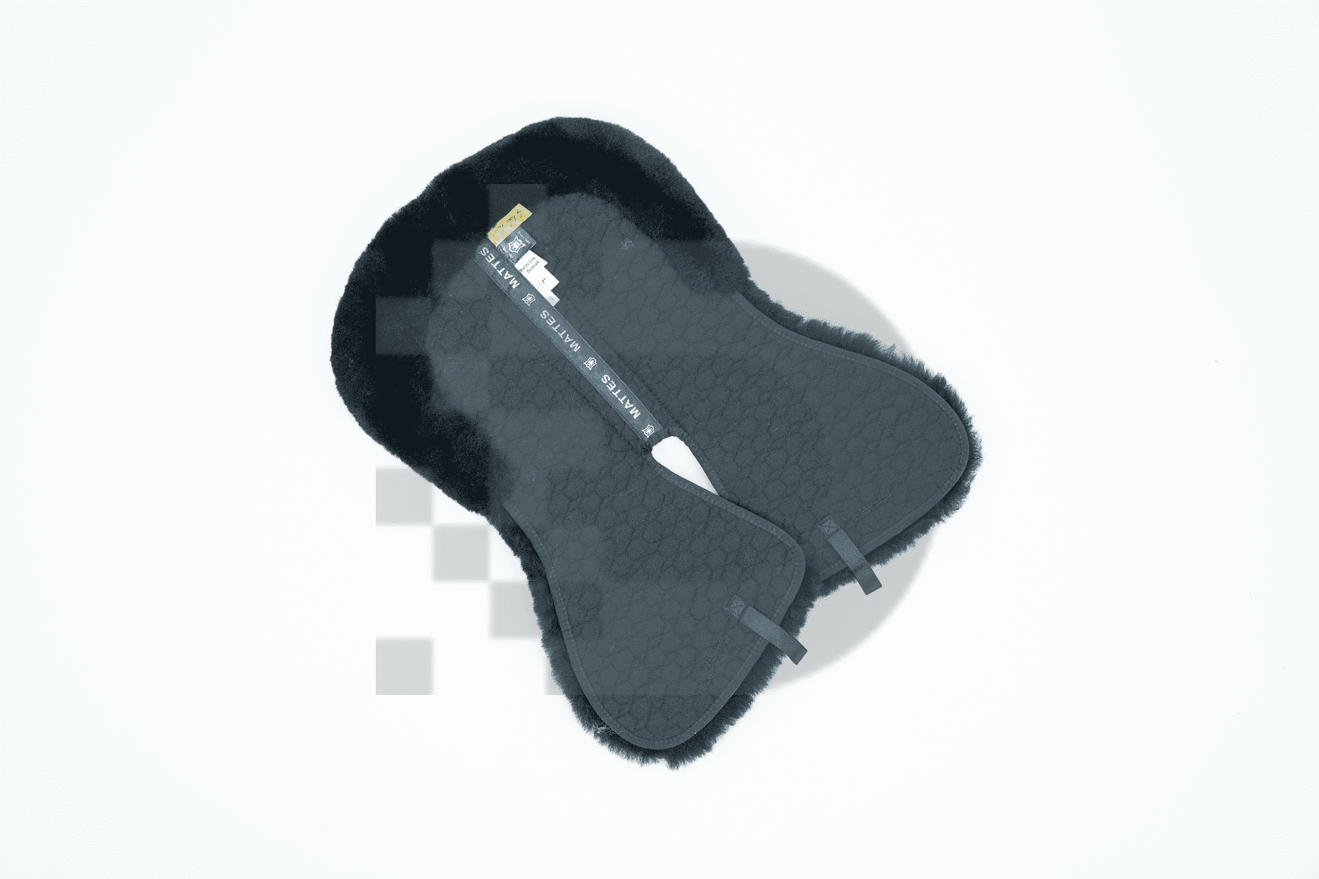 Pad "Open Cut" spring, str M og L, sort med lam under og bag, mono M (16"-16,5") Sort 22 Sort