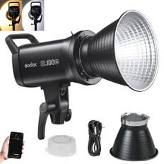 GODOX SL100Bi 100 W 2800-6500 K 100 W vit/gul tvåfärgad temperaturversion LCD-panel LED-videoljus kontinuerlig utgång Bowens Mount Studio Light ( SL100Bi)