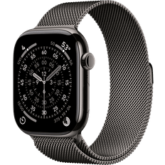 Apple Watch Series 11 (46mm) M/L Titan Milanesisk loop eSIM Skiffer